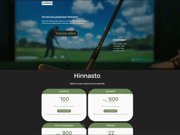 Golfaamo nettisivu